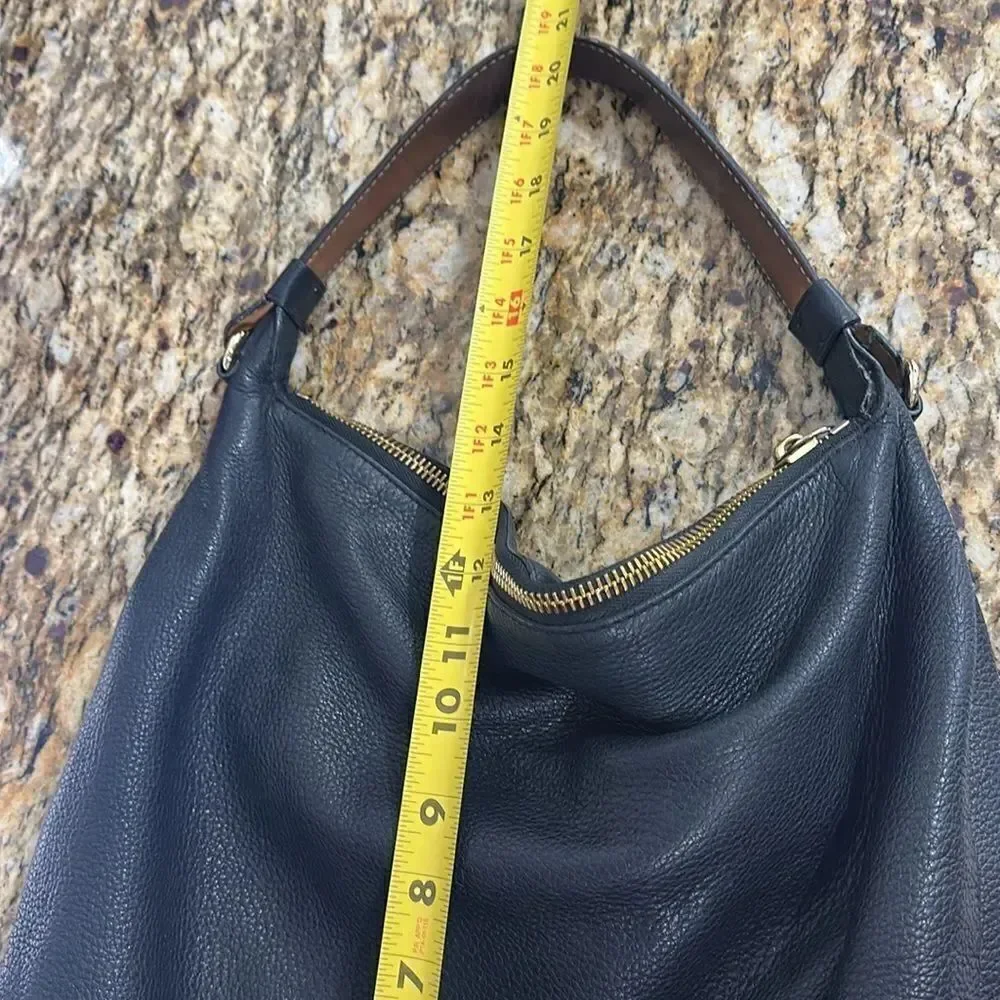 Reed Krakoff Black Leather Gold Tone Hardware Hobo Bag
